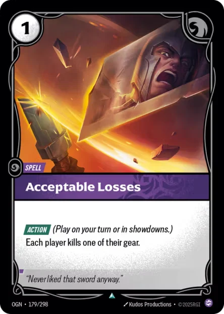 Acceptable Losses N°OGN-179 — OGN — Anglais