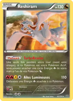 Reshiram N°63 — Ciel Rugissant — Français — Reverse