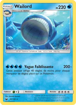 Wailord N°40 — Tempête Céleste — Français — Reverse
