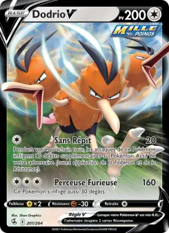 Dodrio V N°201 — Poing de Fusion — Français