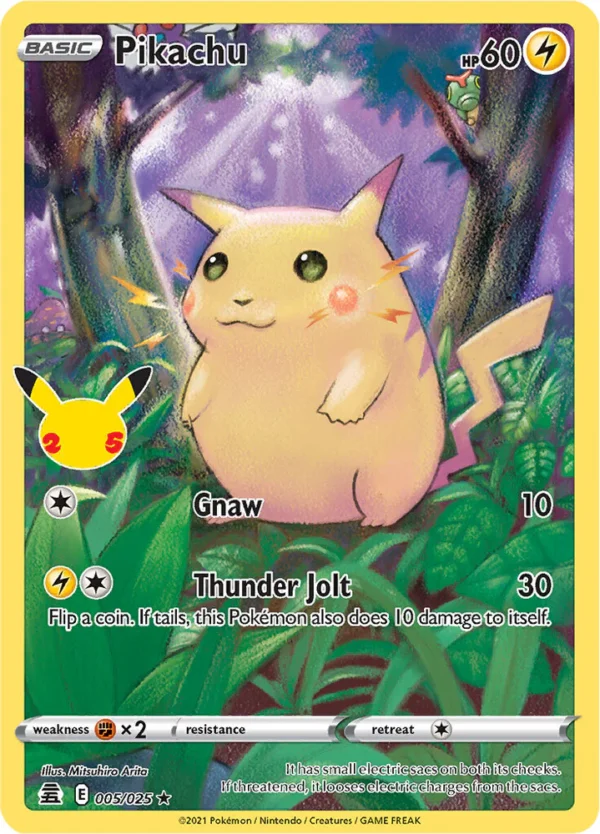 Pikachu 005/025 — Célébrations — Anglais