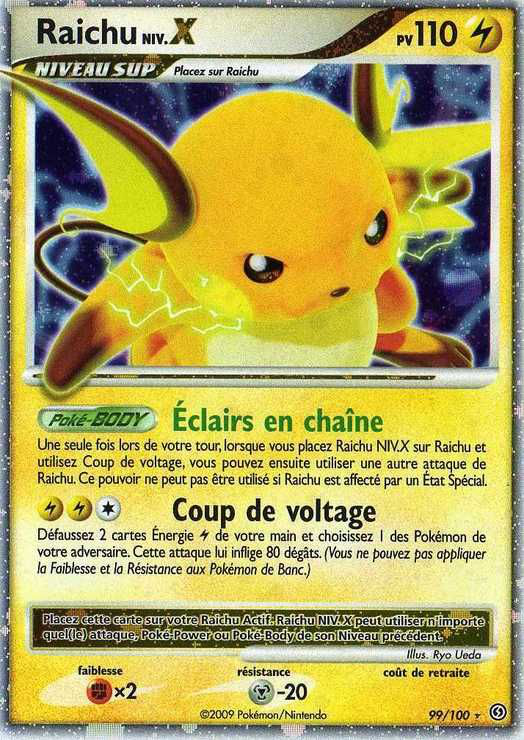 Raichu 99/100 — Tempête — Français — Holo