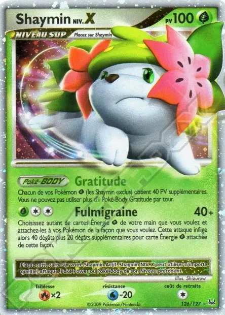 Shaymin Niv.X 126/127 — Platine — Français — Holo
