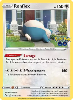 Ronflex 055/078 — Pokémon GO — Français — Holo