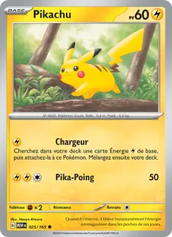 Pikachu 025/165 — 151 — Français