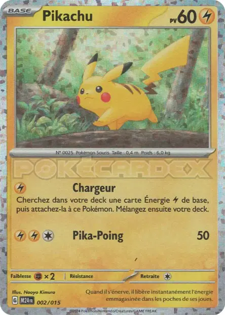Pikachu 002/015 — Collection McDonald’s 2024 — Français — Holo