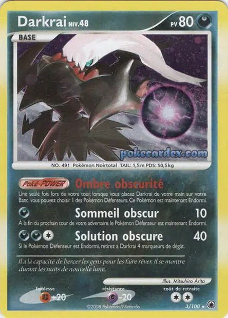Darkrai 3/100 — DP Aube Majestueuse — Français — Holo