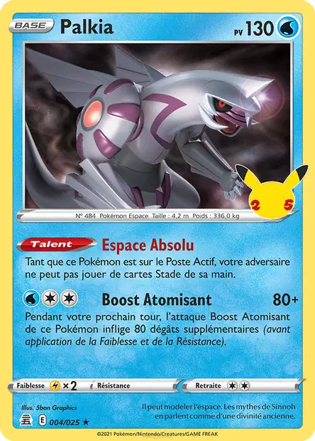 Palkia 004/025 — Célébrations — Français — Holo