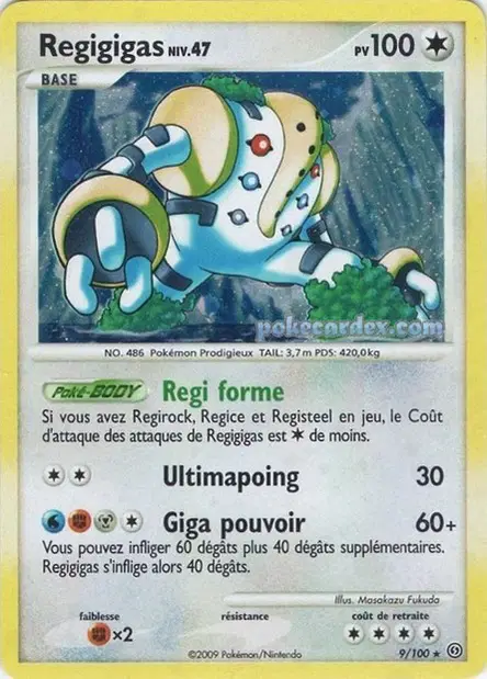 Regigigas 9/100 — DP Tempête — Français — Holo