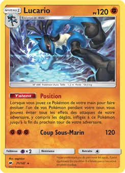Lucario 71/147 — Ombres Ardentes — Français — Holo