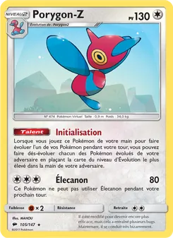 Porygon-Z 105/147 — Ombres Ardentes — Français — Holo