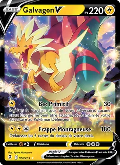 Galvagon V 058/203 — Évolution Céleste — Français — Illustration Rare