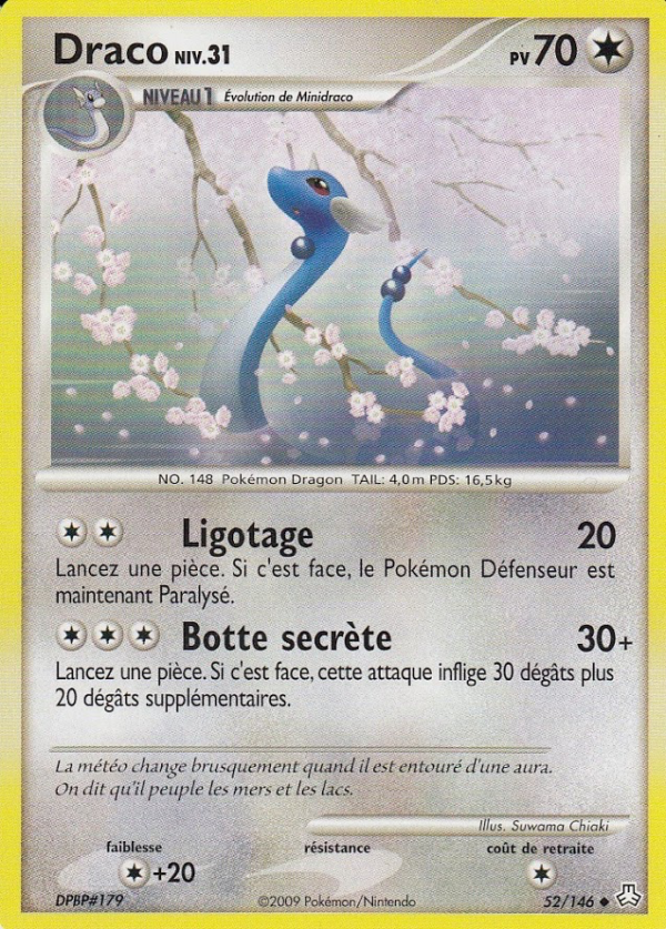 Draco 52/146 — DP Éveil des Légendes — Français — Reverse