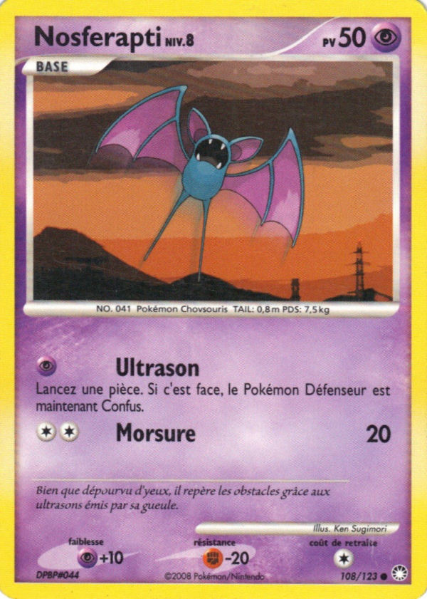 Nosferapiti 108/123 — DP Trésors Mystérieux — Français — Reverse