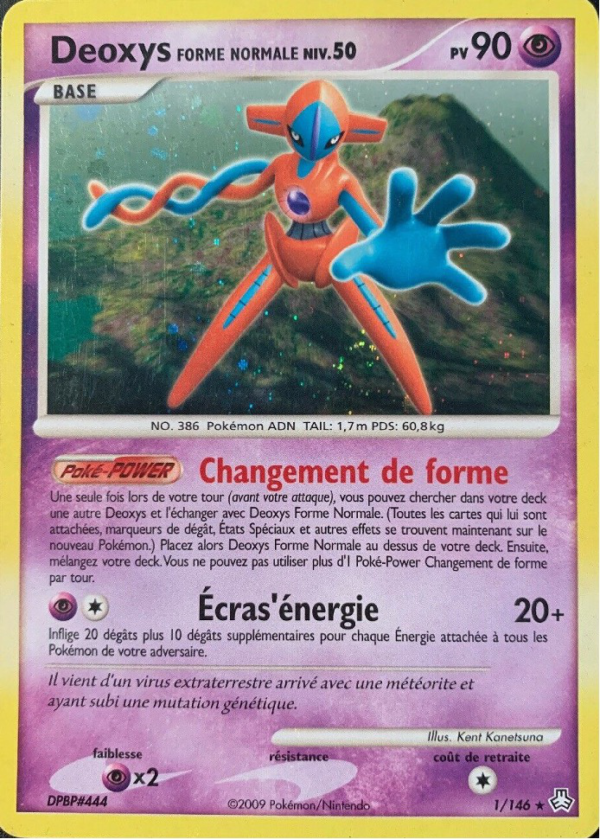 Deoxys Forme Normale 1/146 — DP Éveil des Légendes — Français — Holo