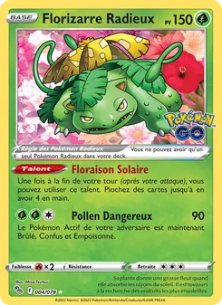 Florizarre Radieux 004/078 — Pokémon GO — Français — Holo