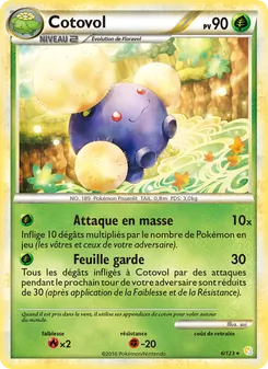 Cotovol 6/123 — HeartGold SoulSilver — Français — Holo