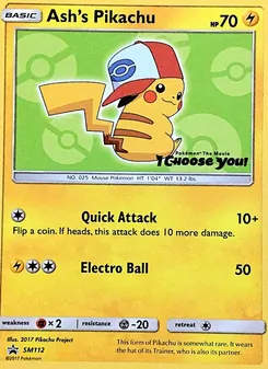 Pikachu de Sacha SM112 — Promo SM — Français
