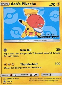 Pikachu de Sacha SM114 — Promo SM — Français