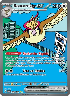 Roucarnage-ex 225/197 — Flammes Obsidiennes — Français — Special Illustration Rare (ALT)