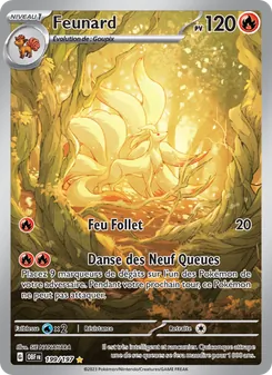 Feunard 199/197 — Flammes Obsidiennes — Français — Illustration Rare (AR)