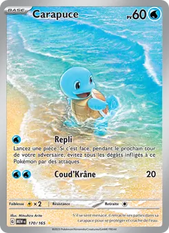 Carapuce 170/165 — 151 — Français — Illustration Rare (AR)