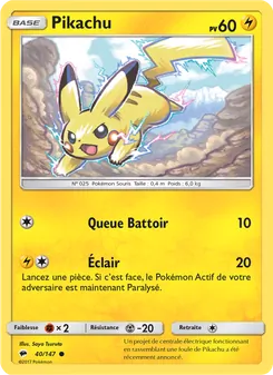 Pikachu 40/147 — Ombres Ardentes — Français